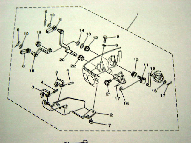 Yamaha perämoottorit Attachment assy 9.9F-15F