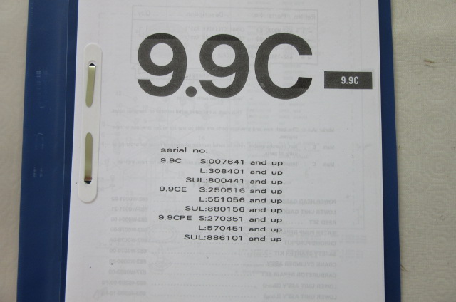 Ersatzteil Katalog catalogue 9.9C