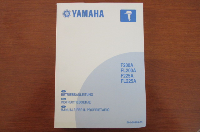 Yamaha Owner's manual F200A, FL200A, F225A, FL225A - Klik på billedet for at lukke