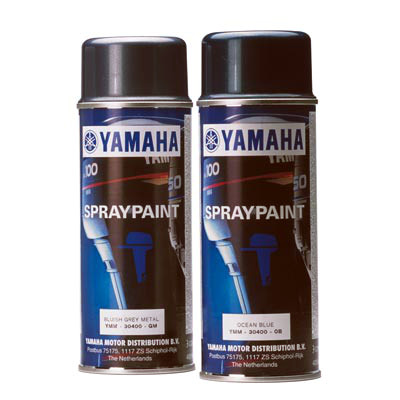 01. Yamaha fueraborda motor Spraypaint, ocean blue -----1983